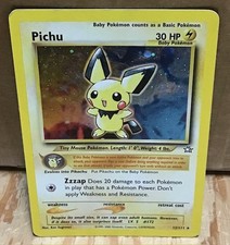 Pichu Pokemon Neo Genesis Set 12/111 Rare Holo NM+ Trading Card picture