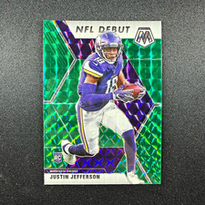 Panini 2020 Mosaic NFL Debut Justin Jefferson #270 Green Mosaic Prizm RC picture