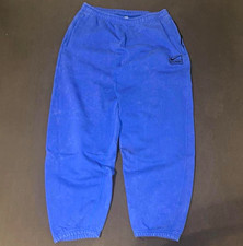 Stüssy x Nike Men’s Blue Solid Sweatpants L Logo Accent Elastic Waist picture