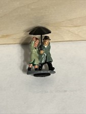 J Carlton by Gault French Miniature Figurine Man & Woman with Umbrella picture