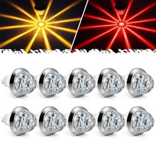 Partsam 10Pcs 3/4 Inch Amber Red Mini LED Watermelon Lights, 12V Amber/Red picture