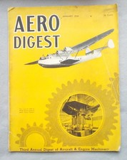 1938 AERO DIGEST Third Annual Digest of Aircraft & Engine Machinery airplane picture
