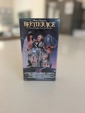 Beetlejuice VHS 1991 Sealed Warner Slipcover Tim Burton Michael Keaton Halloween picture