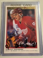 1990 OPC Premier Sergei Fedorov RC #30 Signed AUTO RARE EARLY SIGNATURE READ picture