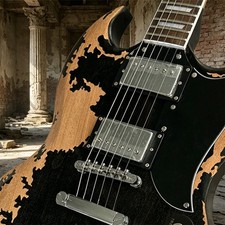 USA Shipment Custom Black SG Electric Guitar HH Pickups Mahogany Body picture