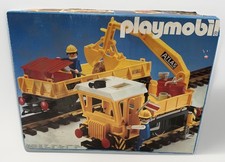 VTG Playmobil #4053 Construction Train Station Set W/Box UNTESTED INCOMPLETE SEE picture