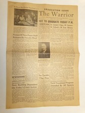 Rare SPARTA TENNESSEE 1948 White County High School THE WARRIOR Newspaper Vol 1 picture