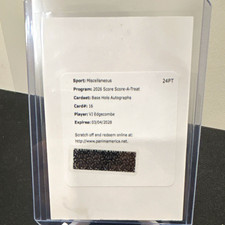 Panini 2026 Score Score-A-Treat VJ Edgecombe Holo Auto Redemption #16 24 Pt picture