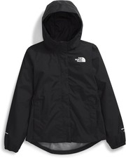 The North Face Girls Antora Rain Jacket Black Size M Waterproof Windproof Hooded picture