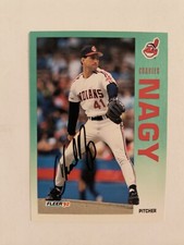 1992 Fleer Baseball - Charles Nagy Signed Auto Autograph - Cleveland Indians picture