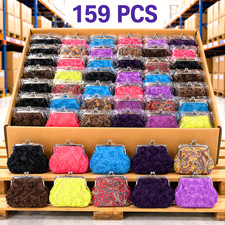 Closeout Wholesale Lot 159 Coin Purses Kiss Clasp Wallets Bag Change Mixed Bulk picture