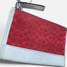 Red Coach Signature coin purse picture
