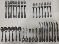Lot Of 34 Gorham Buttercup Blossom Pattern 18/10 Stainless China Flatware picture