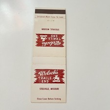 Welsch's Trails End Steelville MO Vintage Matchbook Cover TMB53-5 picture