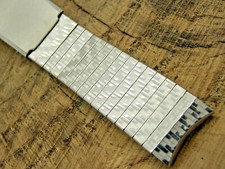 kreisler Stelux Vintage Stainless Watch Band 17.5mm Curved Deployment NOS Unused picture