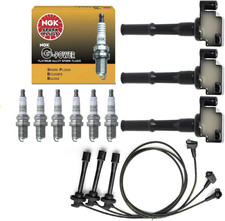 Ignition Coil Pack & NGK G-Power Platinum Spark Plug + Wireset Replacement for T picture