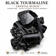 118g Black Tourmaline Crystal Cluster Natural Schorl Collector Specimen picture