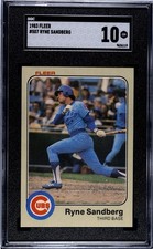 1983 Fleer Ryne Sandberg #507 RC Rookie Cubs - SGC 10 Gem Mint picture