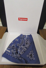 Supreme Silk Bandana Navy SS25 Supreme New York 2025 Brand New Free US Shipping picture