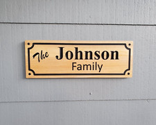 Custom Family Sign Carved Last Name Wood Plaque Cedar Walnut Personalized Wooden picture