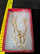 Genuine Vintage Giovanni Balestra & figli 14K Gold Box Chain. 16 Inches, 1.7 G picture
