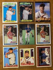 Lot of 21 Vintage/Modern Chipper Jones Baseball Cards 4 Rookies picture
