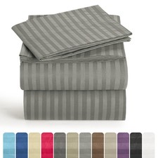 4 Piece Bed Sheet Set Deep Pocket 1800 Series Hotel Bed Sheet Microfiber Comfort picture