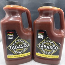 2 TABASCO 64 oz. Scorpion Hot Sauce 1/2 Gal. Guaranteed Fresh picture