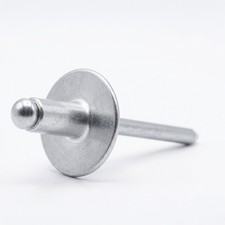Aluminum Large Flange Pop Rivets, Dome Head Open-End Blind, 1/8