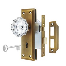 newliplace Upgraded Mortise Lock Set for Interior Mortise, Antique Brass  picture