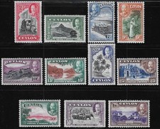 Ceylon #264-74 M/NH VF Post Office Fresh Set picture