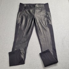 Athleta Gleam Chaturanga Leggings Tight Pants Black Womens Large Workout Gym picture