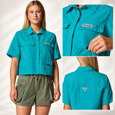 Columbia PFG Women's Open Water Fishing Shirt M Omni-Wick UPF 50 Tactel Nylon picture