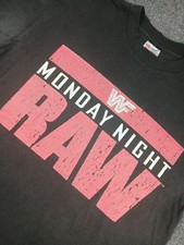 Vintage Monday Night Raw wwf wwe Wrestling T Shirt Mens Size Large 90's 1992 picture