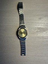 Vintage 1981 Seiko 5 Automatic 7009-8660 Gold Sunburst Dial Day Date Watch picture