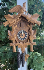 Vintage HECO German Black Forest Cuckoo Clock - SEE VIDEO - ALL ORIGINAL picture