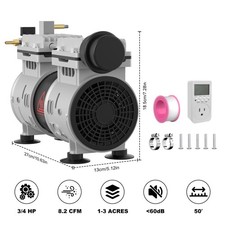AZZUNO 550W 8.2CFM Pond Aerator Pond Lake Pool Air Pump Powerful Hydroponic picture