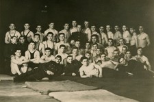 Shirtless Handsome young men athletes team muscle gay vintage photo picture