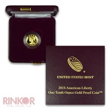 2018-W 1/10thoz American Liberty Gold High Relief Proof (Box and CoA) picture