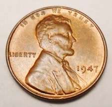 1947 P Lincoln Wheat Cent Penny / Coin AVE CIRCULATED **FREE SHIPPING** picture