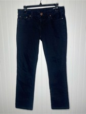 Lucky Brand Women's Lola Straight Leg Black Denim Aged Vintage Jeans Mid Rise picture