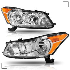 For 2008-2012 Honda Accord 4-Door Sedan Headlights Replacement 08-12 Lamps Pair picture