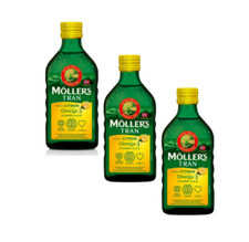 3x Möller’s Cod Liver Oil Lemon 250ml Omega-3 and Vitamins picture