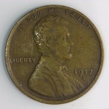 1917-S Lincoln Wheat One Cent 1c XF Z514 picture