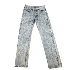 Levi's 501 Mens Jeans Acid Wash Button Fly USA Vintage 80s Denim 32X32 501-0109 picture