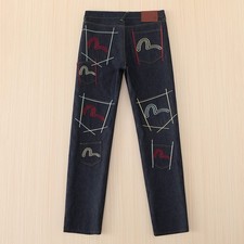 Evisu Men's Indigo Embroidered Straight-Leg Jeans picture
