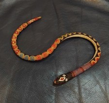 ANTIQUE OTTOMAN TURKISH - WWI - PRISONER OF WAR - HANDMADE BEADED SNAKE picture