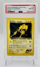 2000 Pokemon Gym Challenge Rocket’s Zapdos Holo #15 PSA 8 NM-MT WOTC Vintage picture