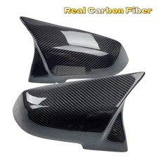 Pair Real Carbon Fiber Mirror Covers Cap For BMW F20 F21 F22 F30 F32 F36 F87 M2 picture