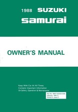 1988 Suzuki Samurai Owner's Manual picture